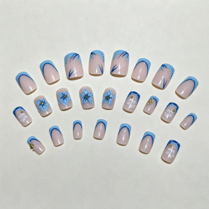 Blumenmuster Press-On Nail Art Brehn