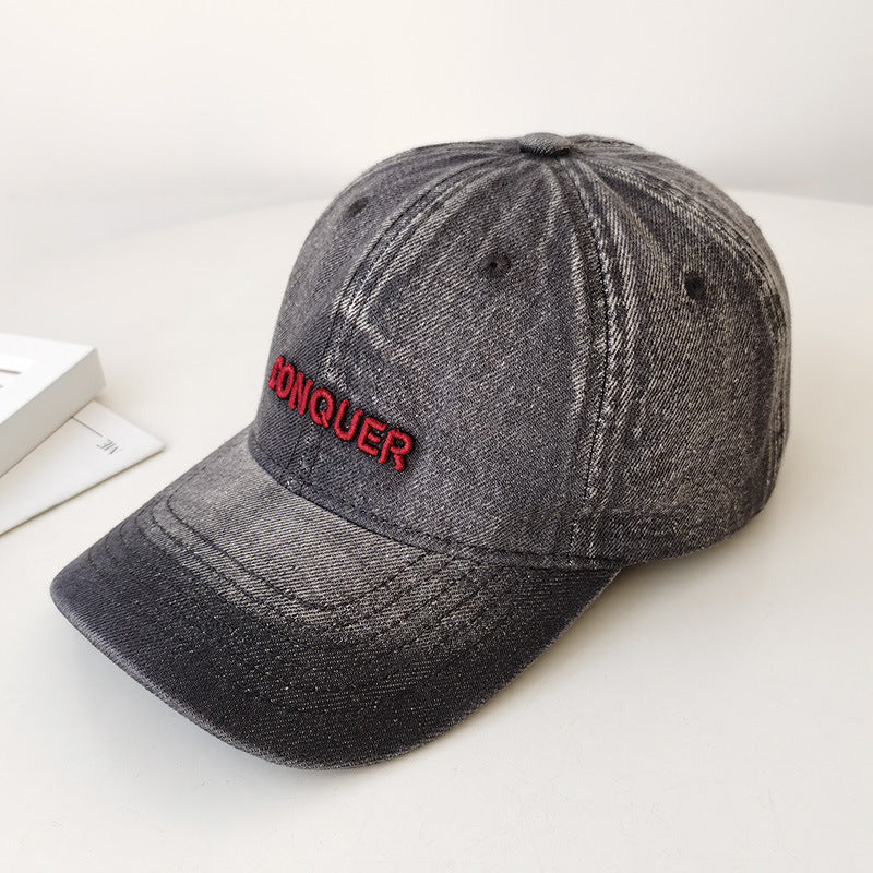 Frauen Bestickte Freizeit Denim Cap Brehn