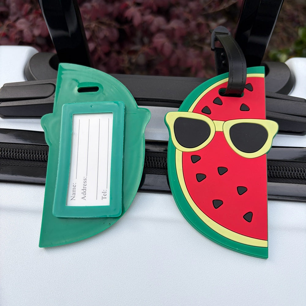 Verspieltes Wassermelonen-Gepäcketikett Brehn
