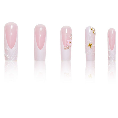 Dekorative florale Stiletto Press-On Nägel Brehn