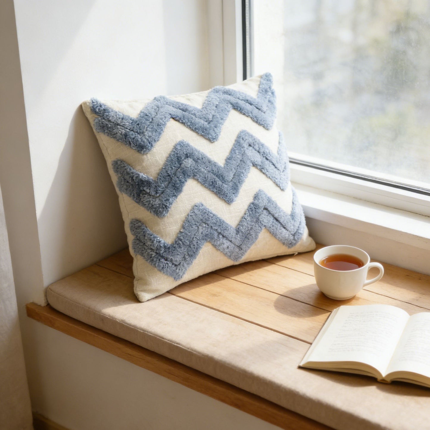 Chevron Texturiertes Gooi Kissen