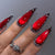 Glamouröse Stiletto Kunstnägel mit Metallic-Rand Brehn