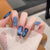 Künstlerisches Press-On-Nagelset mit Sternenabend-Design Brehn