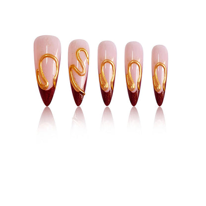 Künstlerische Acryl Nagelkunst Brehn