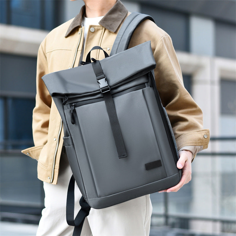 Roll-Top Laptop Rucksack mit sicherem Verschluss Brehn