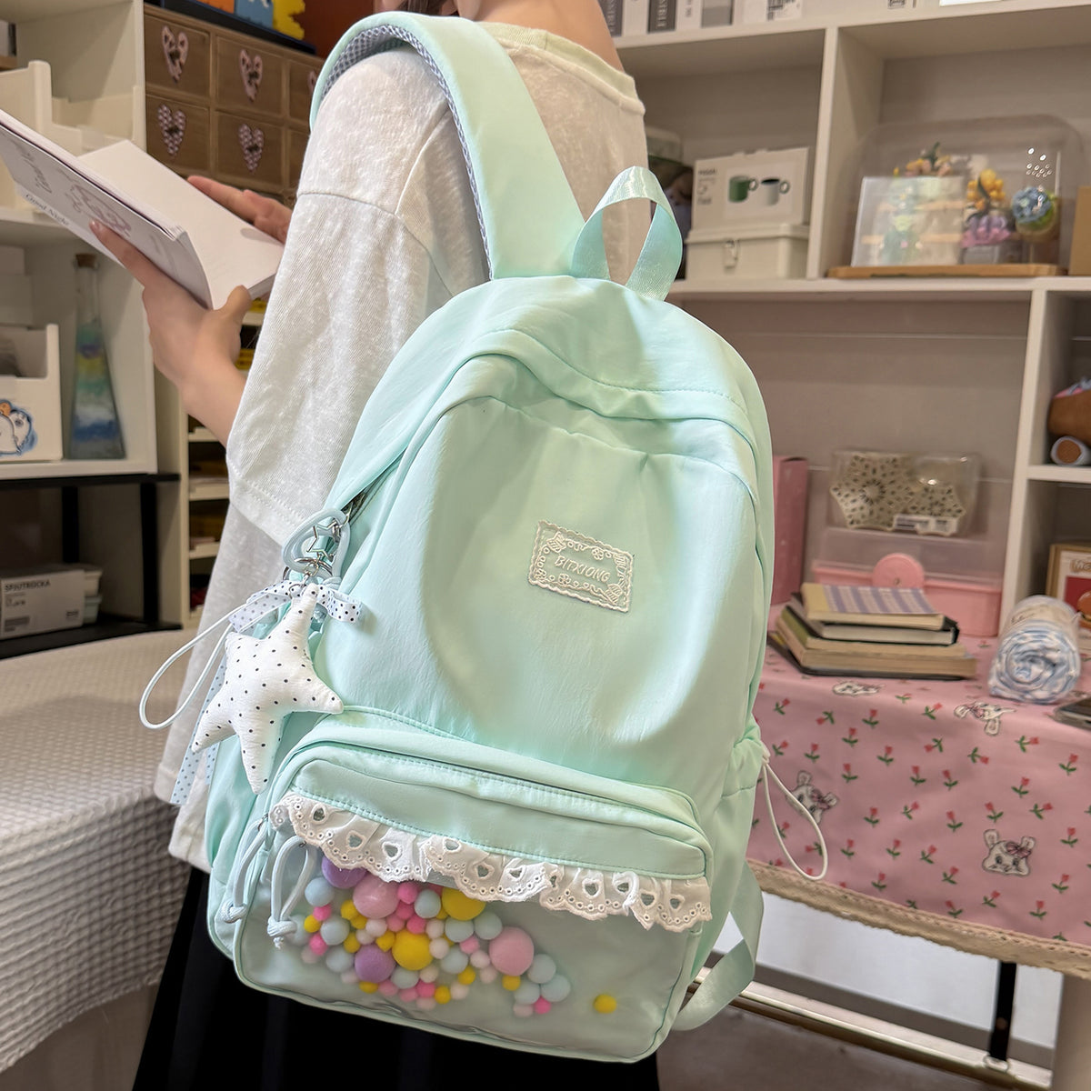 Stylischer Rüsch-Rucksack Brehn