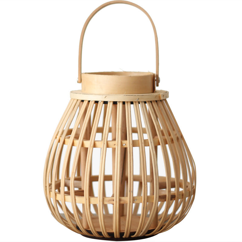 Handgefertigte Rattan-Laterne Brehn