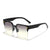 Damen moderne quadratische Sonnenbrille mit transparentem Rahmen Brehn