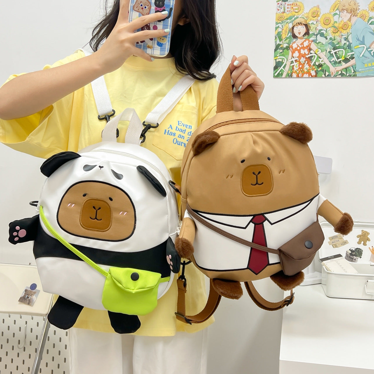 Plüsch-Rucksack mit Lustigem Bärenmotiv Brehn