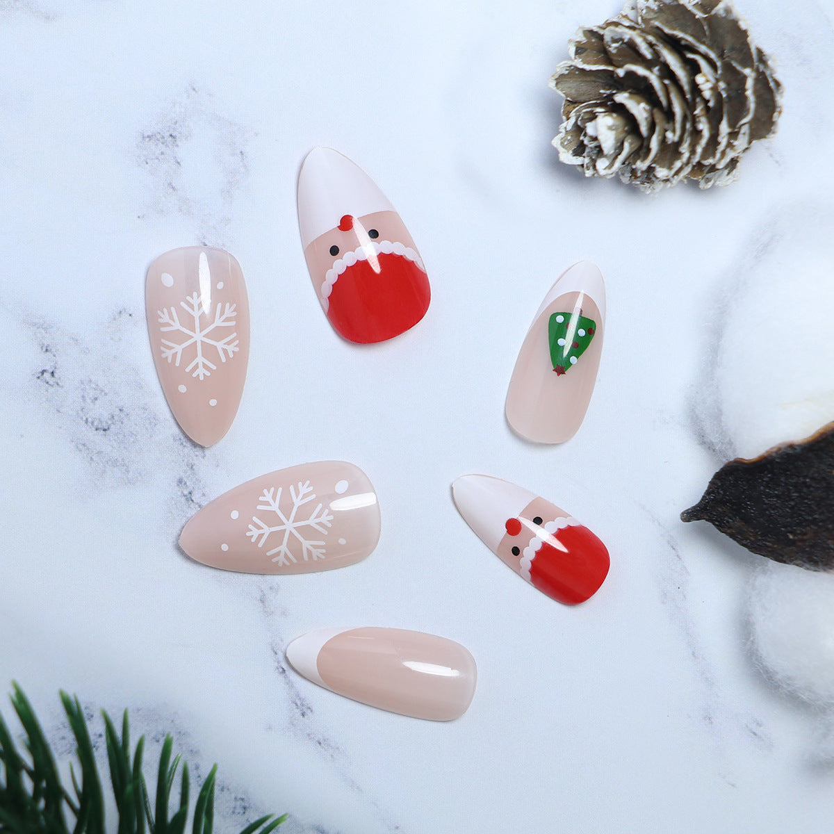Festliche saisonale Aufkleber-Nagelkunst Brehn