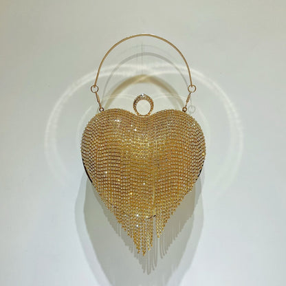 Herzförmige Strass Abendhandtasche