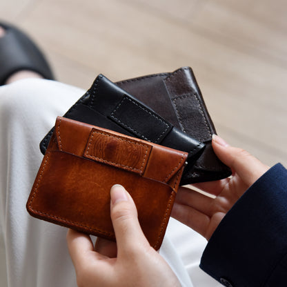 Premium Leder Kartenhalter Geldbörse