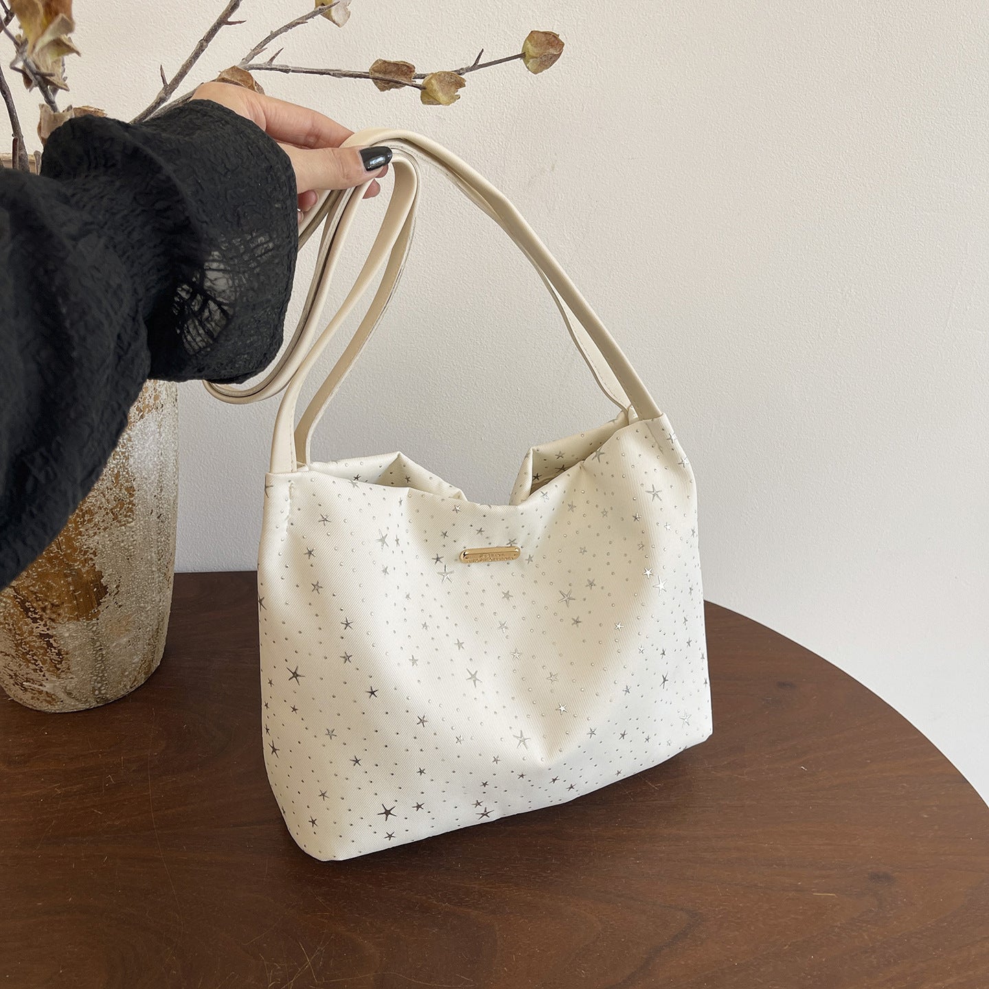 WoStellar Gemusterte Schultertasche Brehn