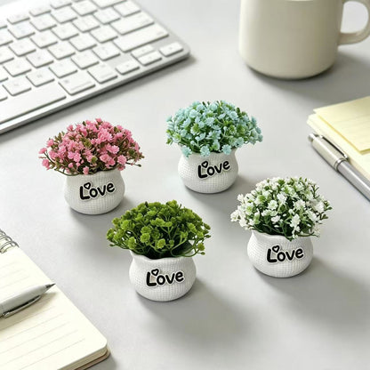 Miniatur dekoratives Blumentopfset