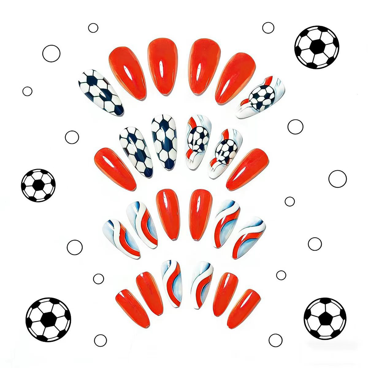 Kunstnägel Im Kreativen Fußball-Design Brehn