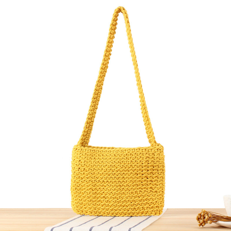 Handtasche Aus Hochwertigem Makramee mit Stilvollem Schulterriemen Brehn