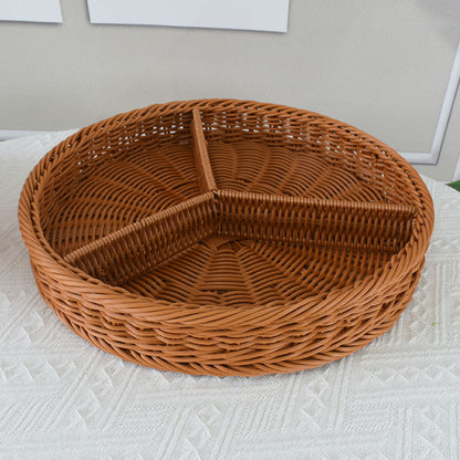 Artisan Woven Round Storage Tray Brehn