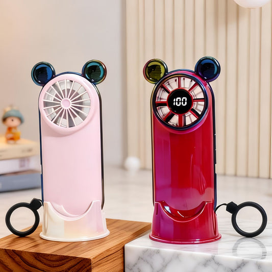 Damen Tragbarer Mini Ventilator mit LCD-Display Brehn