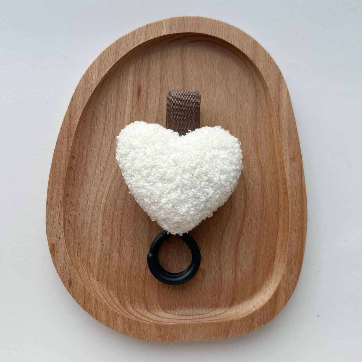 Plüsch Herz Schnullerhalter mit Silikon Beißring