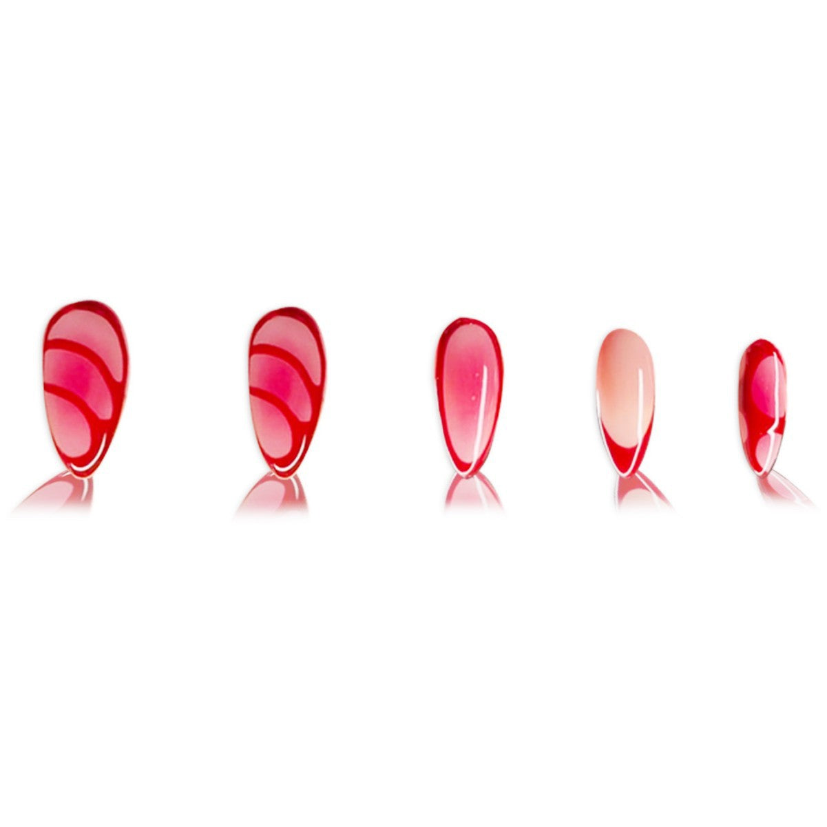 Künstlerisches Stiletto Press-On Nagelset Brehn