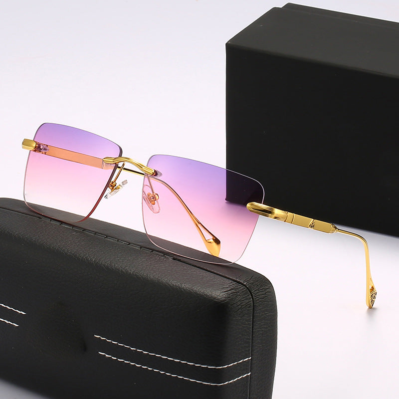 Damen modische quadratische Sonnenbrille mit luxuriösen Metall-Akzenten Brehn