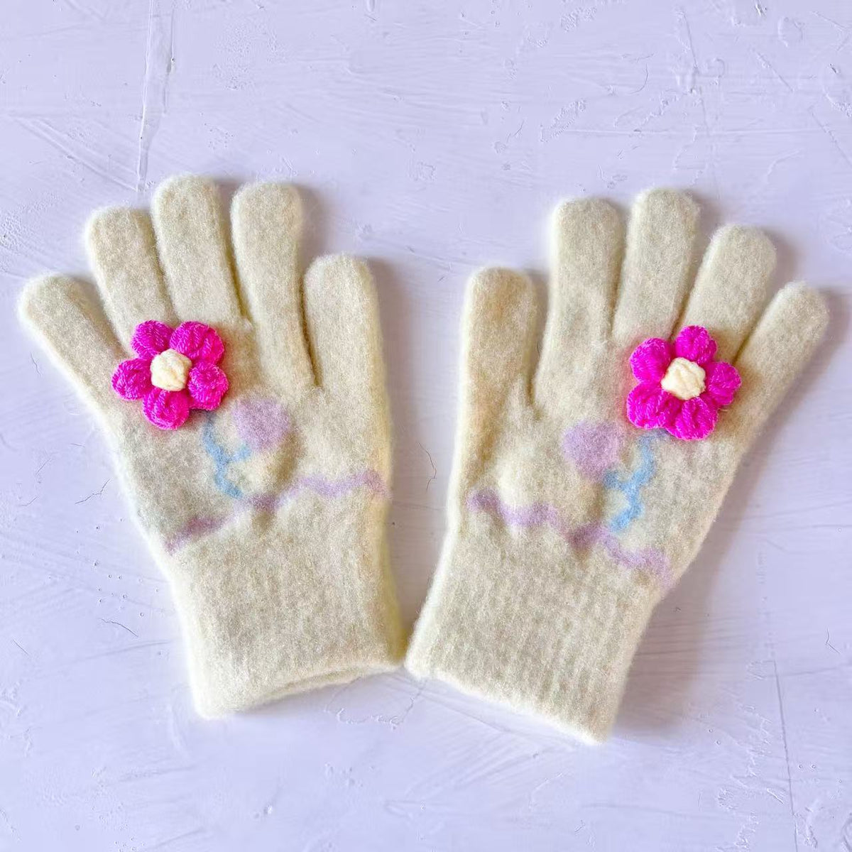 Schmetterlingsverzierte Touchscreen-Handschuhe Brehn