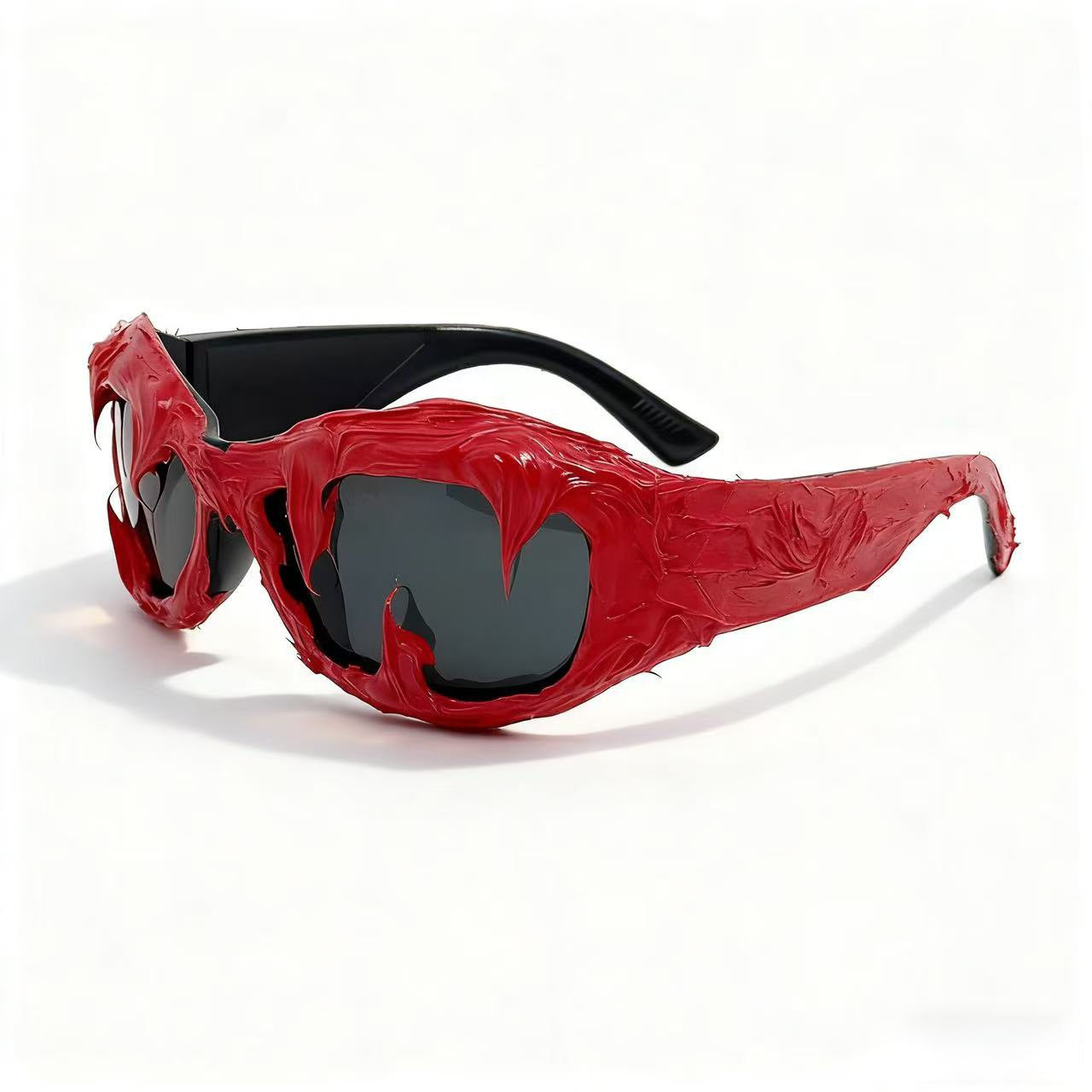 Damen futuristische Design-Sonnenbrille mit einzigartiger strukturierter Oberfläche Brehn