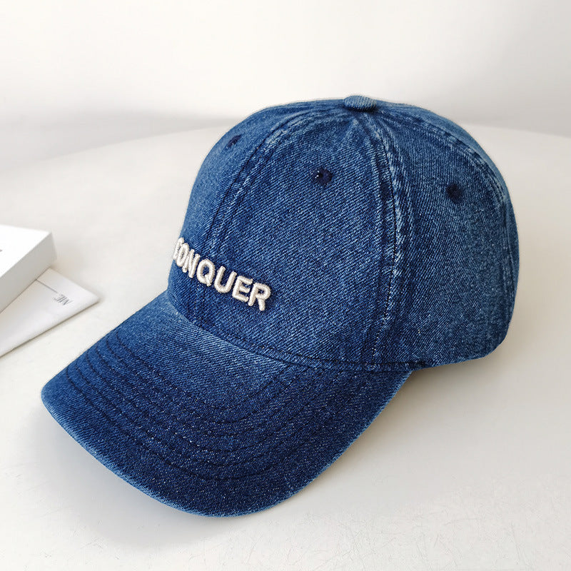 Frauen Bestickte Freizeit Denim Cap Brehn
