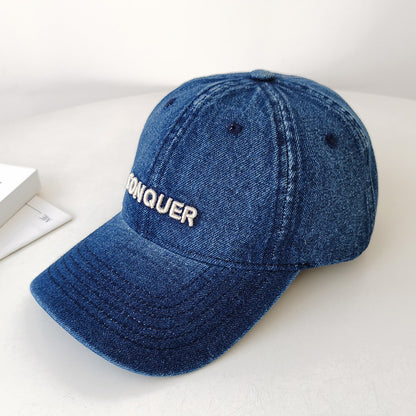 Frauen Bestickte Freizeit Denim Cap Brehn
