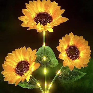 Solarbetriebene dekorative Sonnenblumen-Gartenstecker mit Multi-Bloom-LED-Wasserdichtem Paneel Brehn