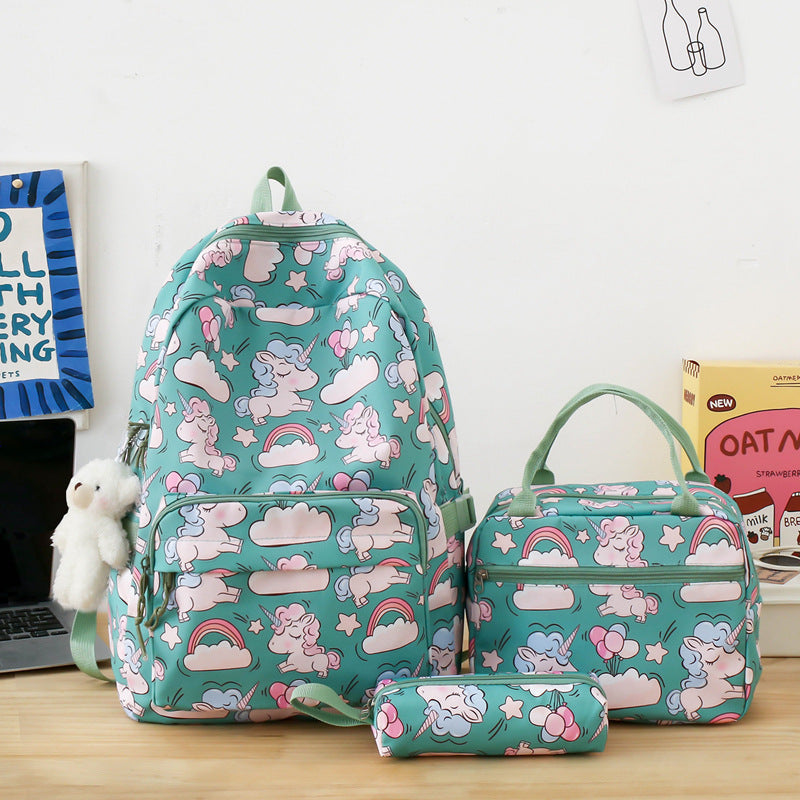 Rucksackset mit Buntem Einhorn-Motiv Brehn