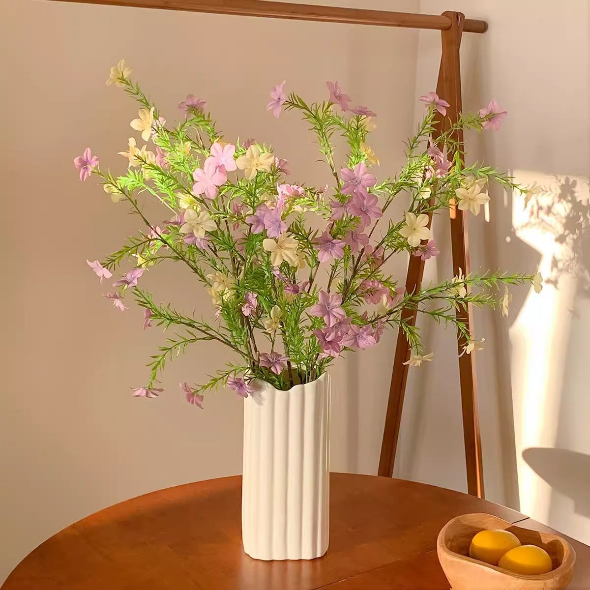 Elegante strukturierte Keram blumen vase