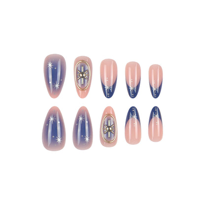 Künstlerisches Stiletto-Nagelset mit glitzerndem Akzent Brehn