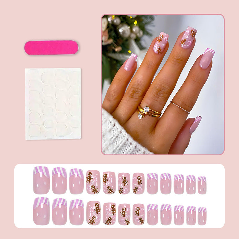 Kunstnagelset mit festlichen Glitzer- und Weihnachtsmotiven Brehn