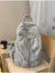 Lässiger zerknitterter Stoff-Schulrucksack