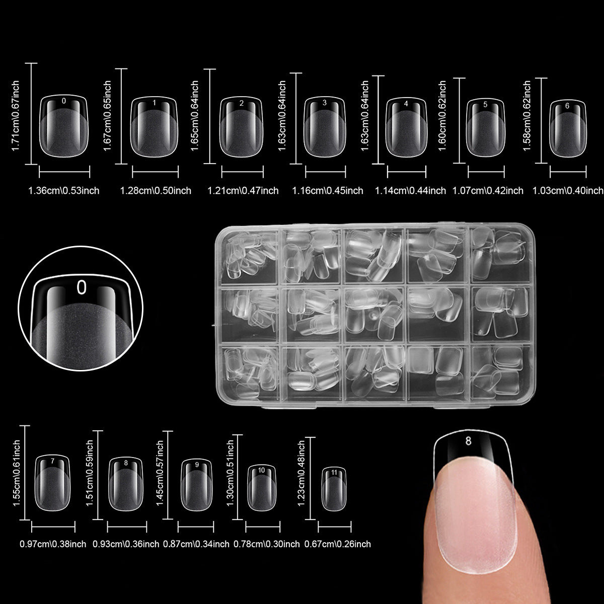 Premium Clear Press-On Nail Tips Brehn