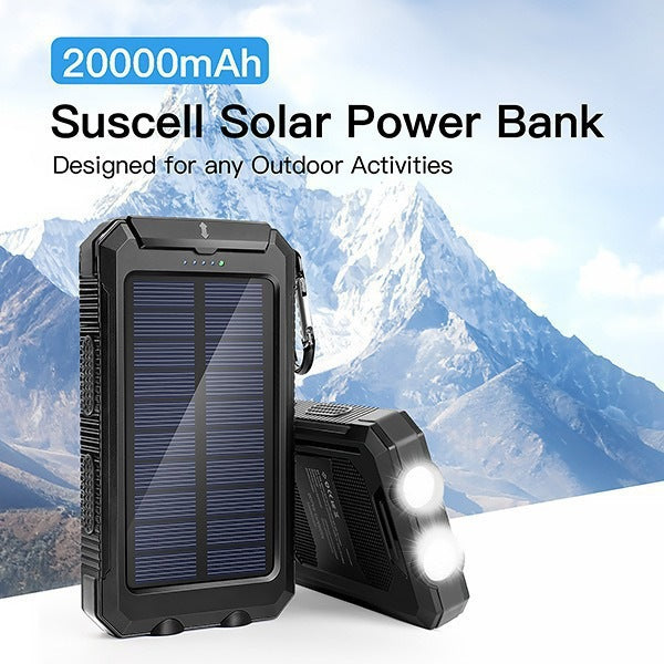 Solarbetriebene Powerbank mit Doppelter Usb-Anschluss Brehn