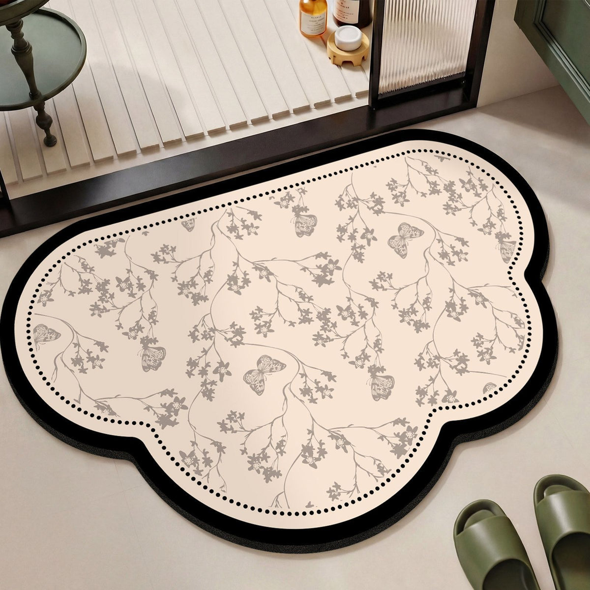 Elegante Vintage Blumenmuster Bereichsmatte