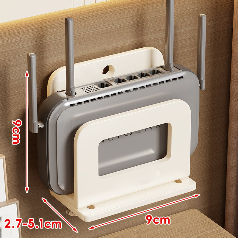 Wandmontierter belüfteter Router- und Modem-Organizer mit verstellbaren Montagehaltern
