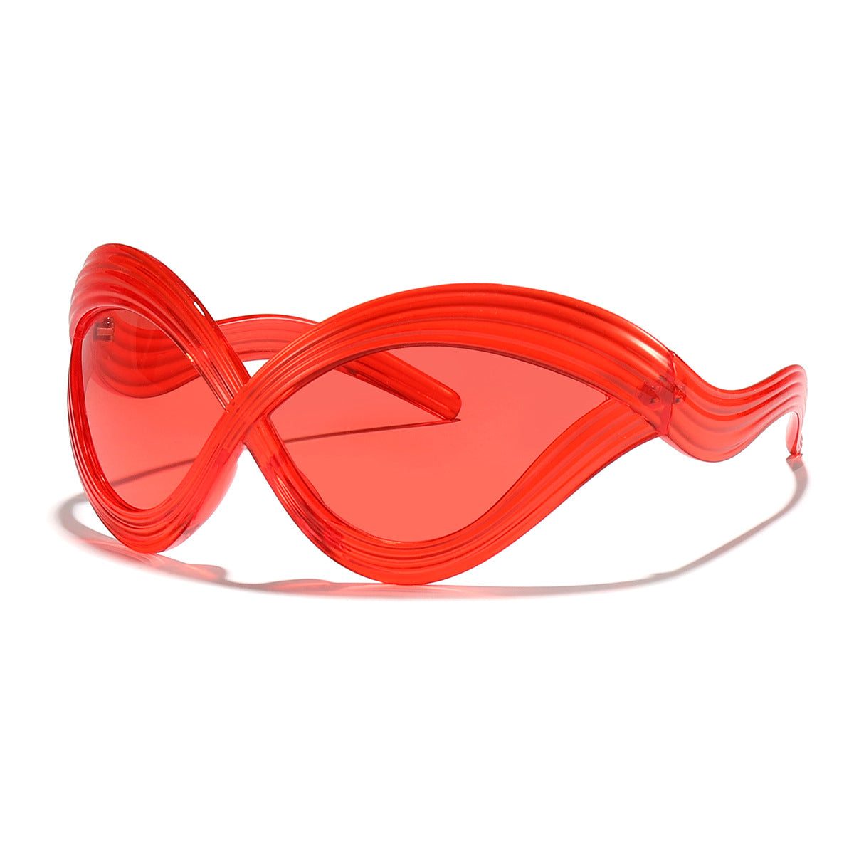Damen modische Sonnenbrille mit innovativem Wellenrahmen Brehn