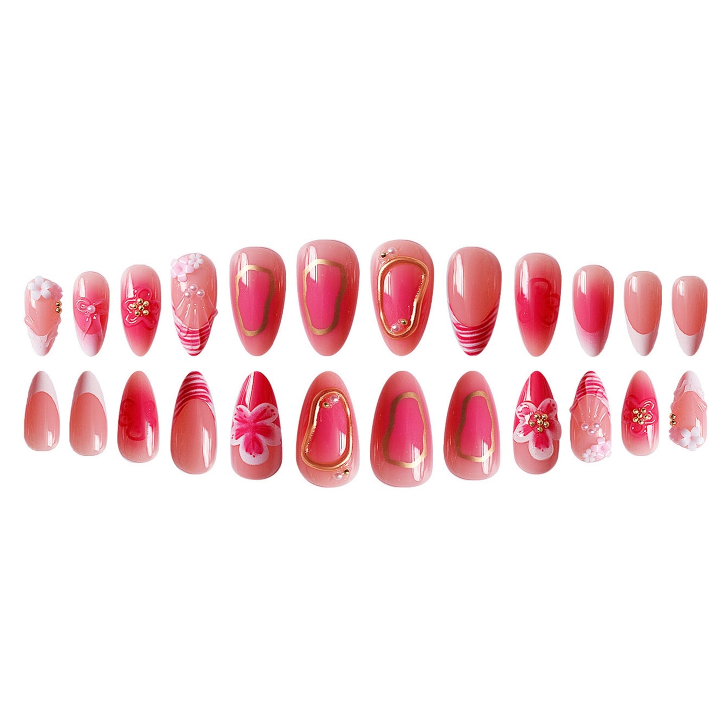 Florale Glam Nagelkunst Brehn