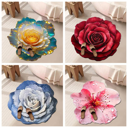 Künstlerische Blumenteppich Dusche