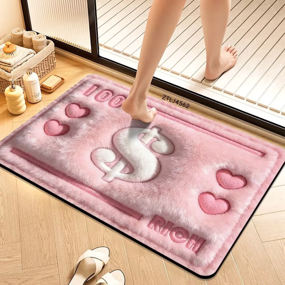 Plüsch Geld-Themen Badematte Brehn