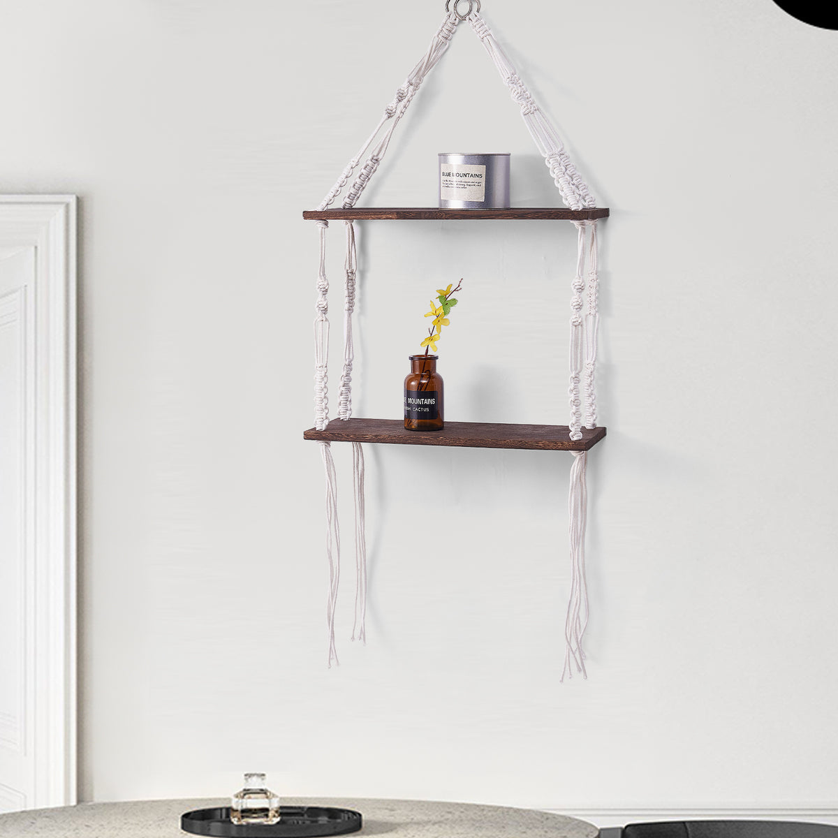Macramé Schwimmendes Regal Organizer