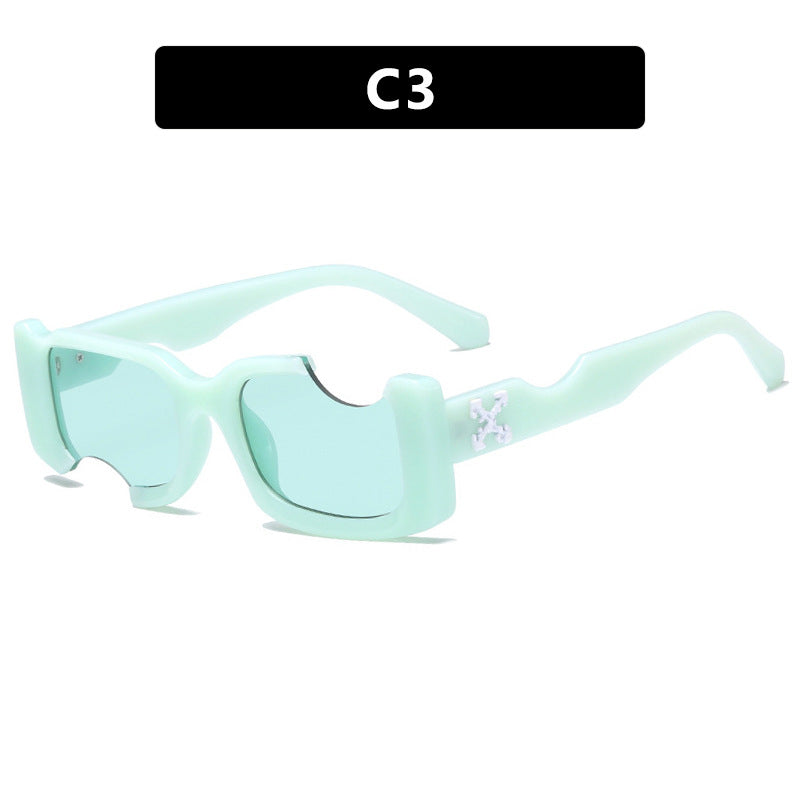 Damen modische Sonnenbrille mit markantem Design und robustem Kunststoffrahmen Brehn