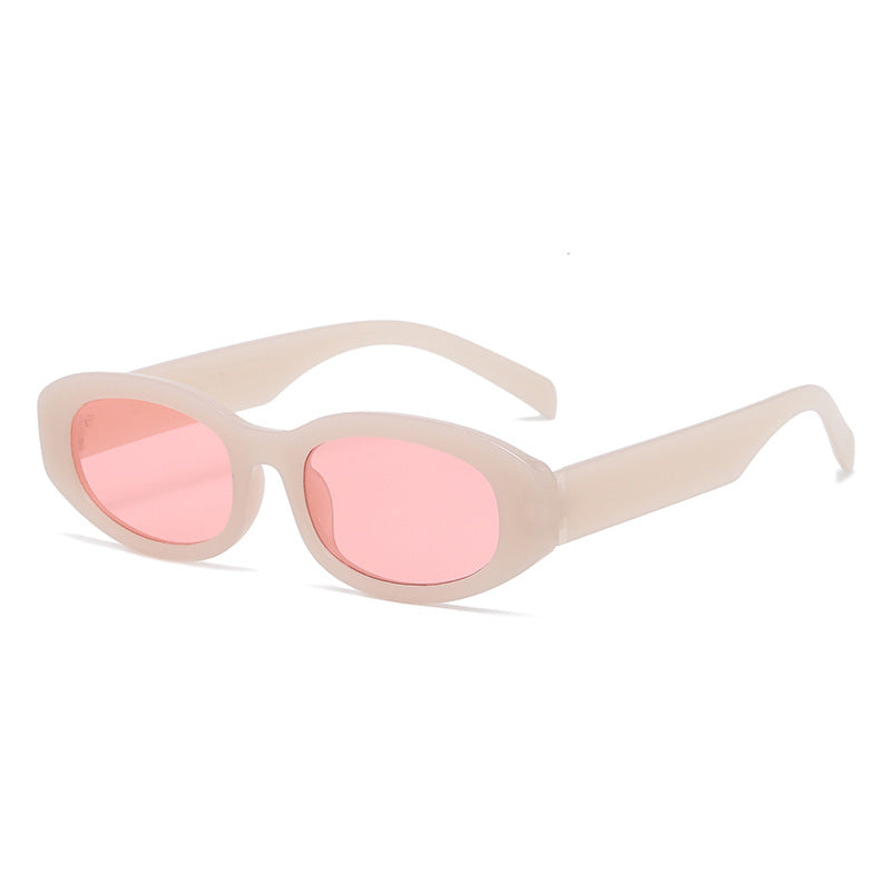 Damen modische Sonnenbrille im minimalistischen Ovaldesign Brehn