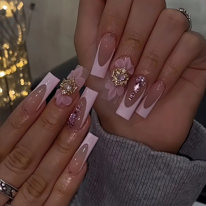 Floral Bohemian Press-On Nagelkunst Brehn