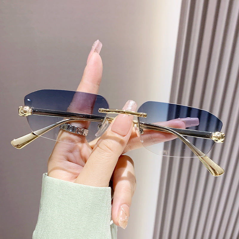 Damen elegante Halbgestell Sonnenbrille Brehn