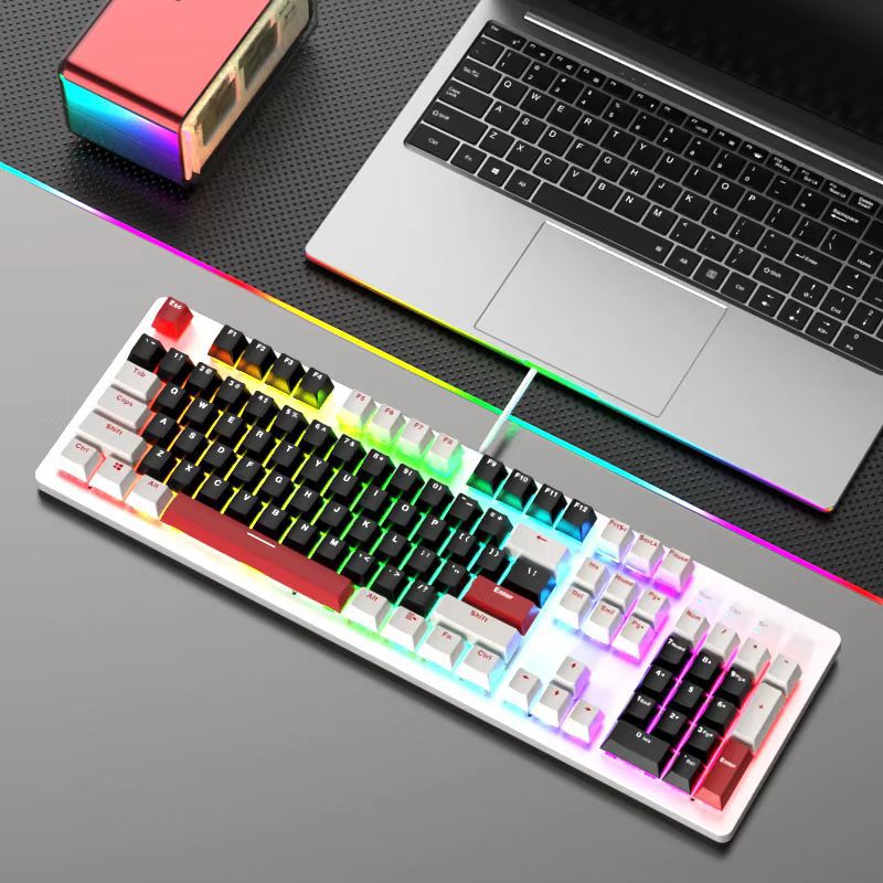 RGB-hintergrundbeleuchtete mechanische Gaming-Tastatur und Maus-Set Brehn