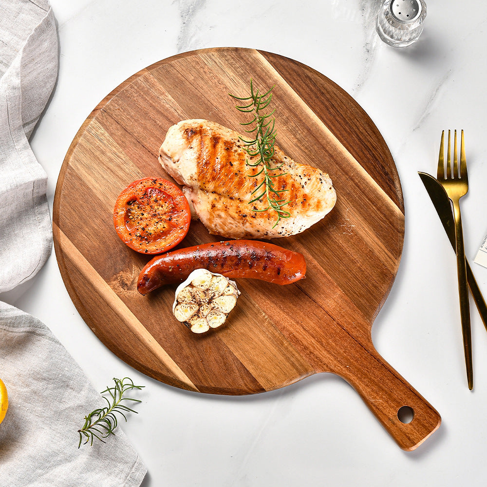 Runde Holzservierplatte Brehn